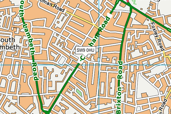SW9 0HU map - OS VectorMap District (Ordnance Survey) SW9 0HU map - OS VectorMap District (Ordnance Survey)