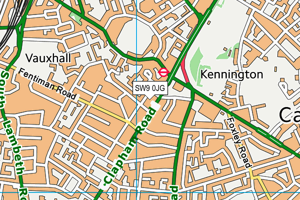 SW9 0JG map - OS VectorMap District (Ordnance Survey) SW9 0JG map - OS VectorMap District (Ordnance Survey)