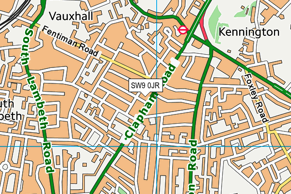 SW9 0JR map - OS VectorMap District (Ordnance Survey) SW9 0JR map - OS VectorMap District (Ordnance Survey)