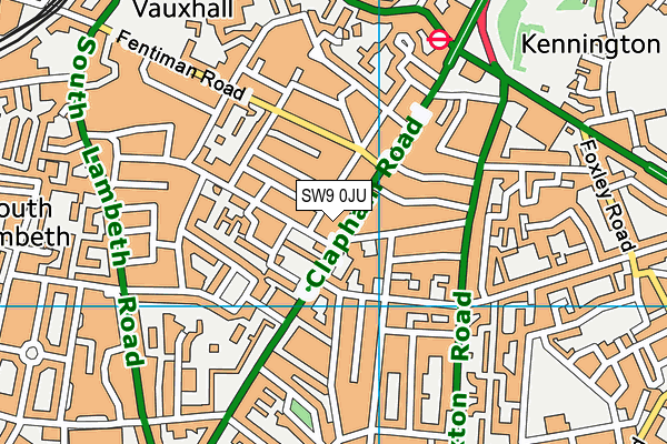 SW9 0JU map - OS VectorMap District (Ordnance Survey) SW9 0JU map - OS VectorMap District (Ordnance Survey)