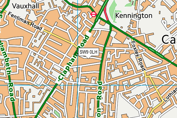 SW9 0LH map - OS VectorMap District (Ordnance Survey)