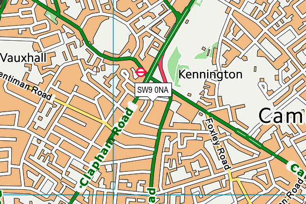 SW9 0NA map - OS VectorMap District (Ordnance Survey) SW9 0NA map - OS VectorMap District (Ordnance Survey)