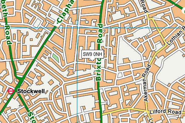 SW9 0NH map - OS VectorMap District (Ordnance Survey) SW9 0NH map - OS VectorMap District (Ordnance Survey)