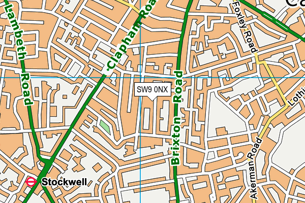SW9 0NX map - OS VectorMap District (Ordnance Survey) SW9 0NX map - OS VectorMap District (Ordnance Survey)