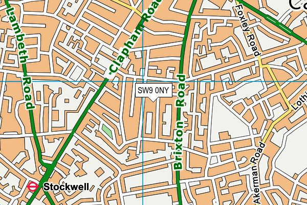 SW9 0NY map - OS VectorMap District (Ordnance Survey) SW9 0NY map - OS VectorMap District (Ordnance Survey)