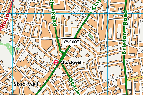 SW9 0QE map - OS VectorMap District (Ordnance Survey) SW9 0QE map - OS VectorMap District (Ordnance Survey)