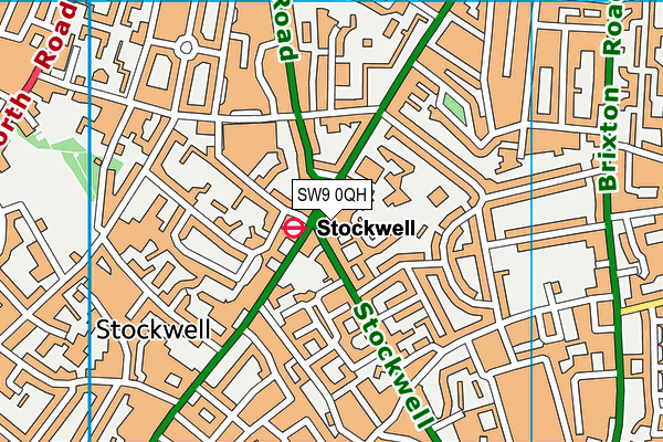 SW9 0QH map - OS VectorMap District (Ordnance Survey) SW9 0QH map - OS VectorMap District (Ordnance Survey)