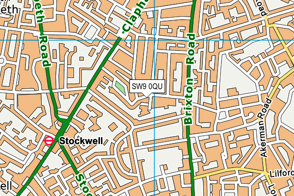 SW9 0QU map - OS VectorMap District (Ordnance Survey) SW9 0QU map - OS VectorMap District (Ordnance Survey)