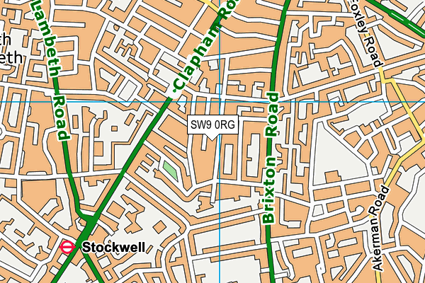 SW9 0RG map - OS VectorMap District (Ordnance Survey) SW9 0RG map - OS VectorMap District (Ordnance Survey)