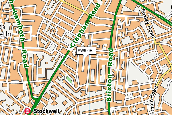 SW9 0RJ map - OS VectorMap District (Ordnance Survey) SW9 0RJ map - OS VectorMap District (Ordnance Survey)