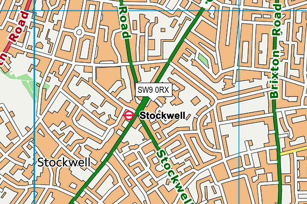 SW9 0RX map - OS VectorMap District (Ordnance Survey) SW9 0RX map - OS VectorMap District (Ordnance Survey)