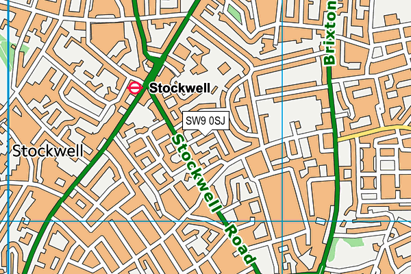 SW9 0SJ map - OS VectorMap District (Ordnance Survey) SW9 0SJ map - OS VectorMap District (Ordnance Survey)