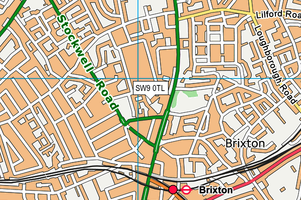 SW9 0TL map - OS VectorMap District (Ordnance Survey) SW9 0TL map - OS VectorMap District (Ordnance Survey)