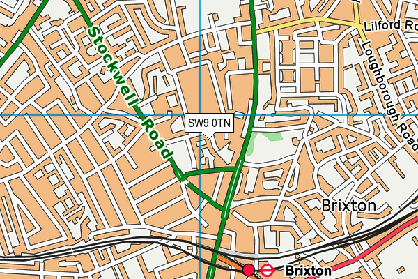 SW9 0TN map - OS VectorMap District (Ordnance Survey) SW9 0TN map - OS VectorMap District (Ordnance Survey)