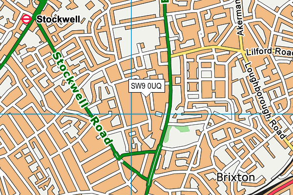 SW9 0UQ map - OS VectorMap District (Ordnance Survey) SW9 0UQ map - OS VectorMap District (Ordnance Survey)