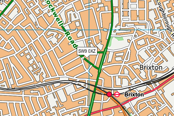 SW9 0XZ map - OS VectorMap District (Ordnance Survey) SW9 0XZ map - OS VectorMap District (Ordnance Survey)