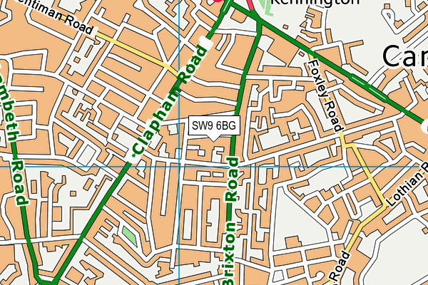 SW9 6BG map - OS VectorMap District (Ordnance Survey) SW9 6BG map - OS VectorMap District (Ordnance Survey)