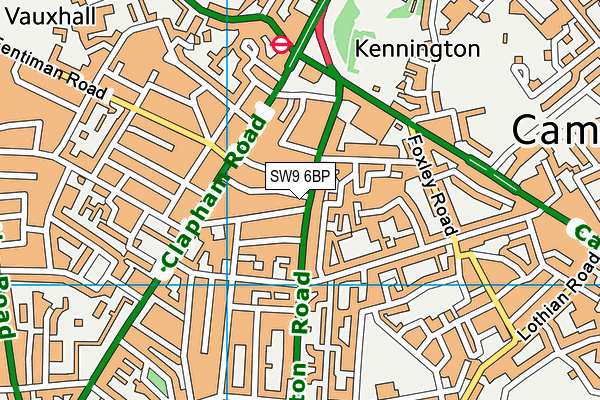 SW9 6BP map - OS VectorMap District (Ordnance Survey)