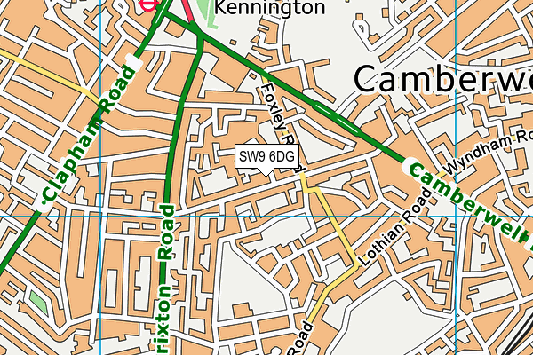 SW9 6DG map - OS VectorMap District (Ordnance Survey) SW9 6DG map - OS VectorMap District (Ordnance Survey)