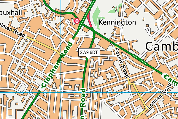 SW9 6DT map - OS VectorMap District (Ordnance Survey) SW9 6DT map - OS VectorMap District (Ordnance Survey)