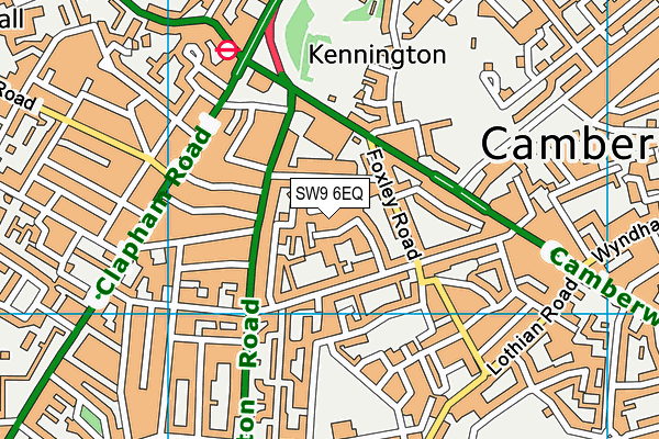 SW9 6EQ map - OS VectorMap District (Ordnance Survey) SW9 6EQ map - OS VectorMap District (Ordnance Survey)