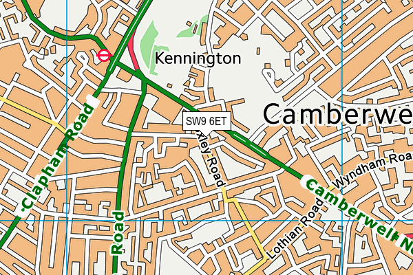 SW9 6ET map - OS VectorMap District (Ordnance Survey) SW9 6ET map - OS VectorMap District (Ordnance Survey)