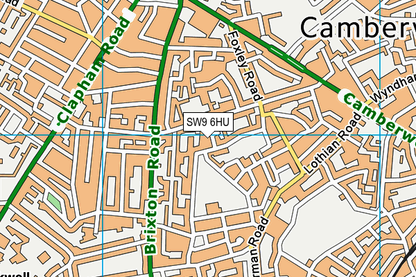 SW9 6HU map - OS VectorMap District (Ordnance Survey) SW9 6HU map - OS VectorMap District (Ordnance Survey)