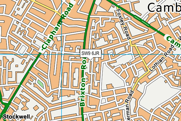 SW9 6JR map - OS VectorMap District (Ordnance Survey) SW9 6JR map - OS VectorMap District (Ordnance Survey)
