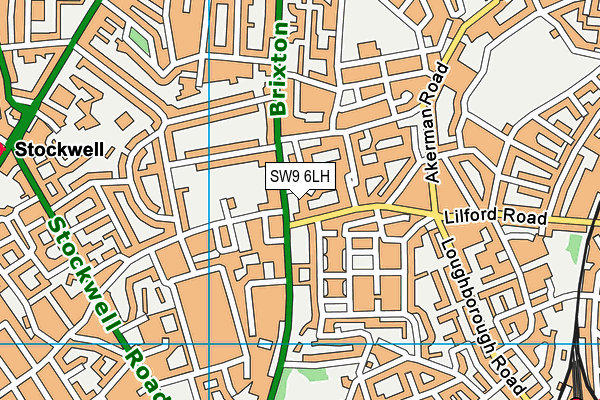 SW9 6LH map - OS VectorMap District (Ordnance Survey) SW9 6LH map - OS VectorMap District (Ordnance Survey)