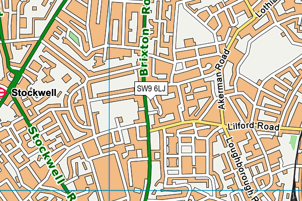 SW9 6LJ map - OS VectorMap District (Ordnance Survey) SW9 6LJ map - OS VectorMap District (Ordnance Survey)