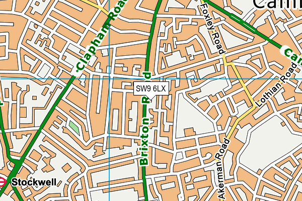 SW9 6LX map - OS VectorMap District (Ordnance Survey) SW9 6LX map - OS VectorMap District (Ordnance Survey)