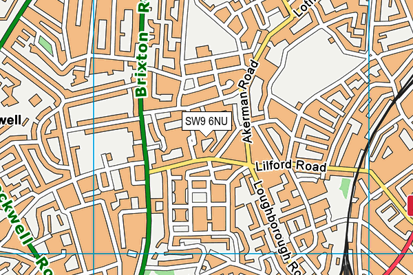 SW9 6NU map - OS VectorMap District (Ordnance Survey) SW9 6NU map - OS VectorMap District (Ordnance Survey)