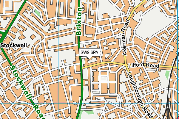 SW9 6PA map - OS VectorMap District (Ordnance Survey) SW9 6PA map - OS VectorMap District (Ordnance Survey)