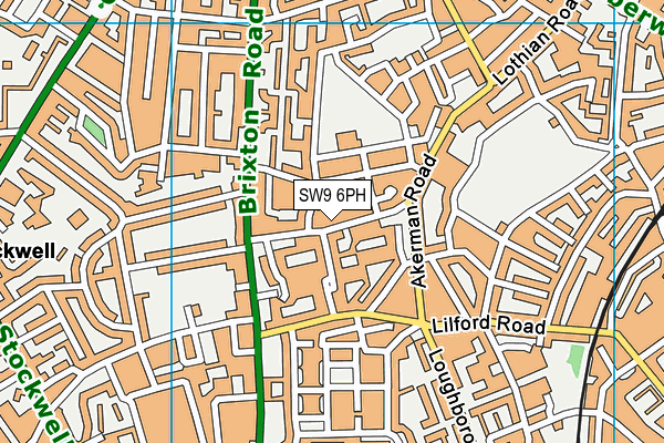 SW9 6PH map - OS VectorMap District (Ordnance Survey) SW9 6PH map - OS VectorMap District (Ordnance Survey)