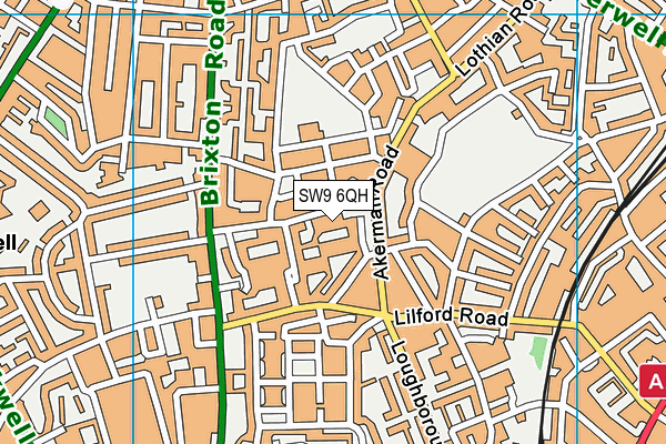 SW9 6QH map - OS VectorMap District (Ordnance Survey) SW9 6QH map - OS VectorMap District (Ordnance Survey)