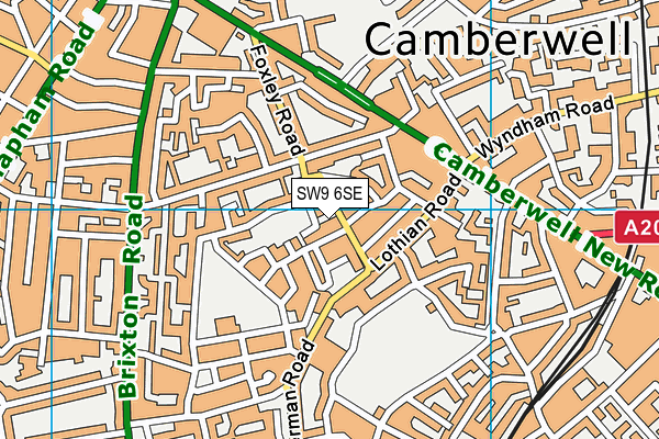 SW9 6SE map - OS VectorMap District (Ordnance Survey) SW9 6SE map - OS VectorMap District (Ordnance Survey)