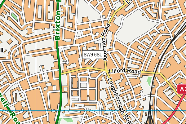 SW9 6SU map - OS VectorMap District (Ordnance Survey) SW9 6SU map - OS VectorMap District (Ordnance Survey)