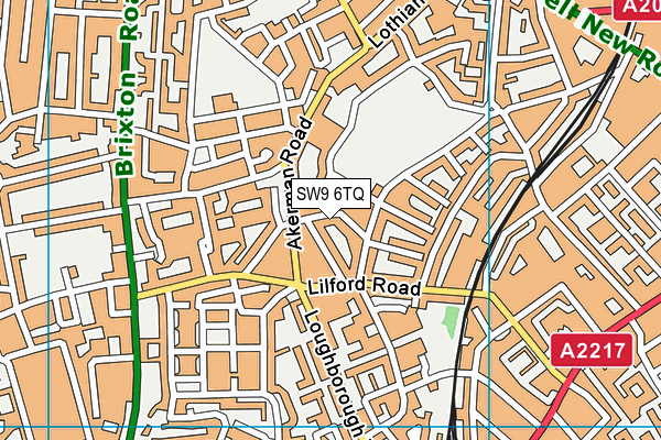 SW9 6TQ map - OS VectorMap District (Ordnance Survey) SW9 6TQ map - OS VectorMap District (Ordnance Survey)