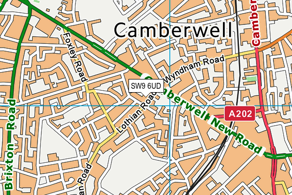 SW9 6UD map - OS VectorMap District (Ordnance Survey) SW9 6UD map - OS VectorMap District (Ordnance Survey)