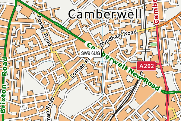 SW9 6UG map - OS VectorMap District (Ordnance Survey) SW9 6UG map - OS VectorMap District (Ordnance Survey)