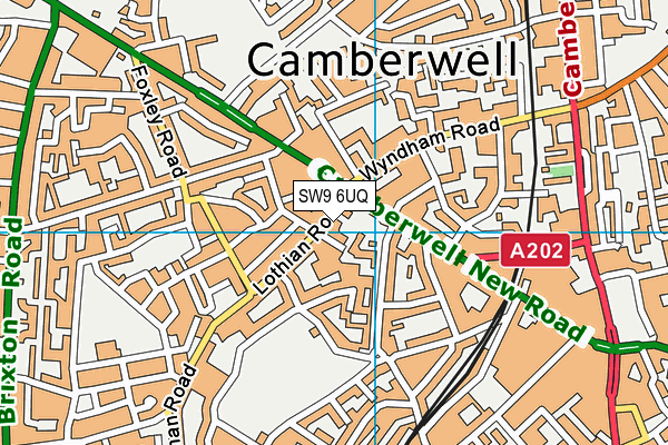 SW9 6UQ map - OS VectorMap District (Ordnance Survey)