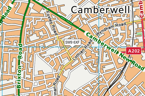 SW9 6XF map - OS VectorMap District (Ordnance Survey) SW9 6XF map - OS VectorMap District (Ordnance Survey)
