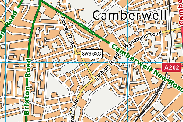 SW9 6XG map - OS VectorMap District (Ordnance Survey) SW9 6XG map - OS VectorMap District (Ordnance Survey)