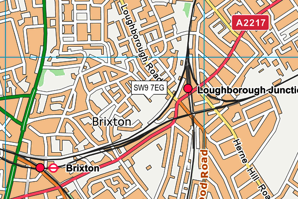 SW9 7EG map - OS VectorMap District (Ordnance Survey) SW9 7EG map - OS VectorMap District (Ordnance Survey)