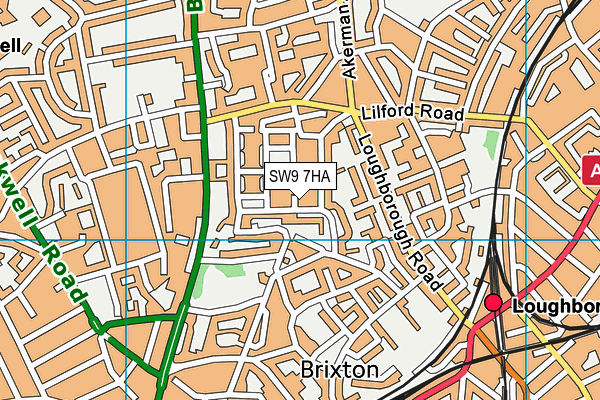 SW9 7HA map - OS VectorMap District (Ordnance Survey) SW9 7HA map - OS VectorMap District (Ordnance Survey)