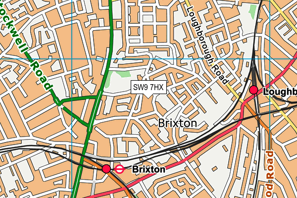 SW9 7HX map - OS VectorMap District (Ordnance Survey) SW9 7HX map - OS VectorMap District (Ordnance Survey)
