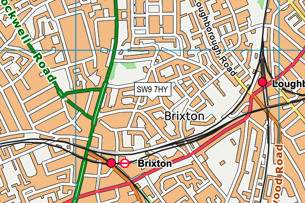 SW9 7HY map - OS VectorMap District (Ordnance Survey) SW9 7HY map - OS VectorMap District (Ordnance Survey)