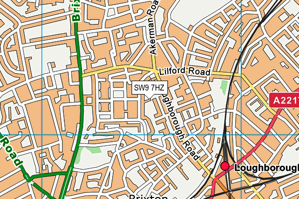 SW9 7HZ map - OS VectorMap District (Ordnance Survey) SW9 7HZ map - OS VectorMap District (Ordnance Survey)
