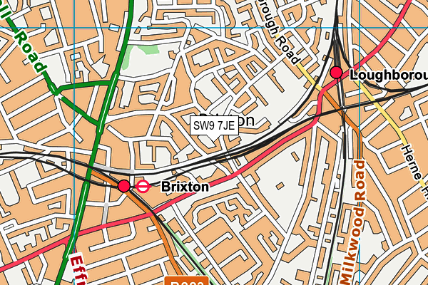 SW9 7JE map - OS VectorMap District (Ordnance Survey) SW9 7JE map - OS VectorMap District (Ordnance Survey)