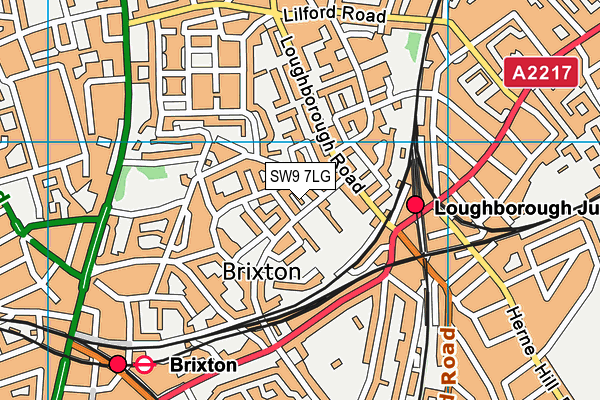 SW9 7LG map - OS VectorMap District (Ordnance Survey) SW9 7LG map - OS VectorMap District (Ordnance Survey)
